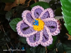 Pink and Purple Crochet Flower Pattern