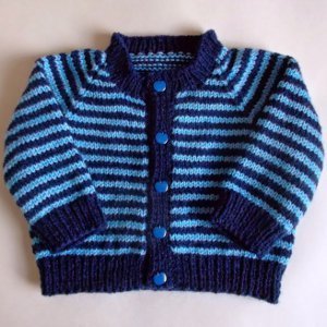 baby cardigan striped simple pattern knitting sweater patterns knit allfreeknitting boy knitted sweaters boys babies crochet down stripes visit stripe