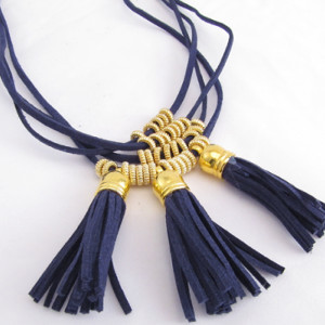 Easy DIY Suede Tassel Necklace