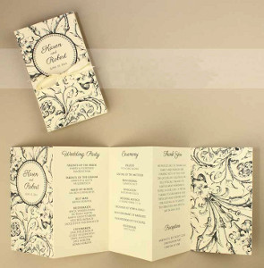 Accordion Fold Wedding Program Template