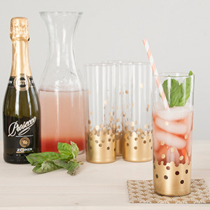 Pretty in Polka Dots Gold Tumblers