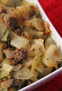 Fried Cabbage and Ground Beef