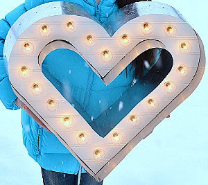 Modern Marquee Heart