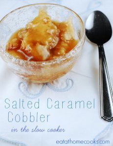 Salted Caramel Cobbler in the Slow Cooker