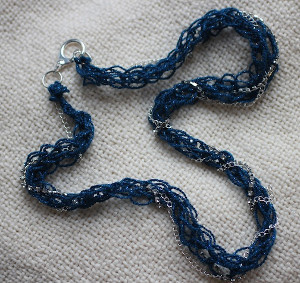 Easy and Fun Finger Knit Necklace Easy and Fun Finger Knit Necklace