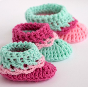 3 Size Baby Booties Crochet Pattern
