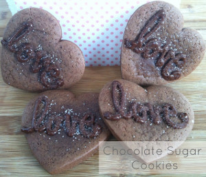 Romantic Chocolate Sugar Cookies