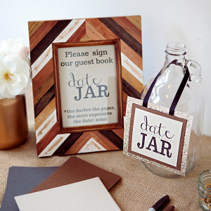 Date Night Wedding Guest Book