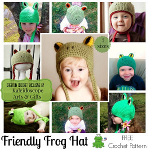 Friendly Frog Crochet Hat