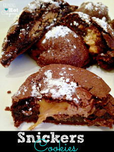 4 Ingredient Snickers Cookies