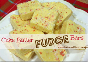 Cake Batter Fudge Bars