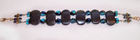 Black Jasper and Crystal Bracelet