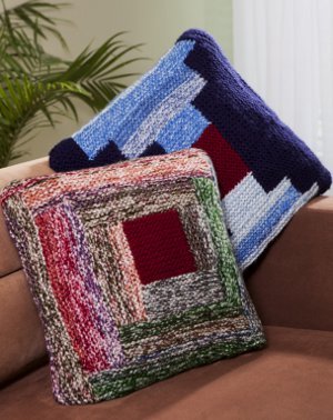 Log Cabin Pillow Pattern Allfreeknitting Com