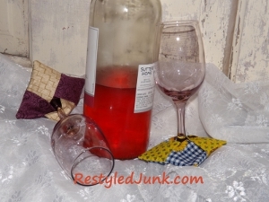 Scrappy Wine Glass Coaster Cozy