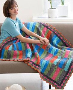 Bars and Stripes Crochet Blanket