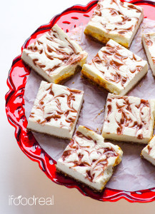 Strawberry Swirl Cheesecake Bars