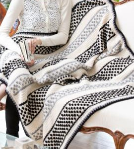 Domino Crochet Bobble Stitch Throw