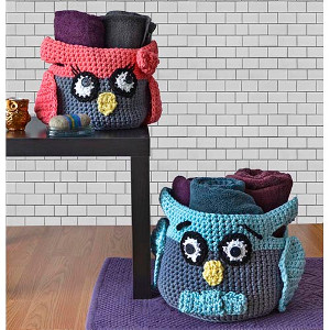 Hooty Owl Crochet Baskets Hooty Owl Crochet Baskets