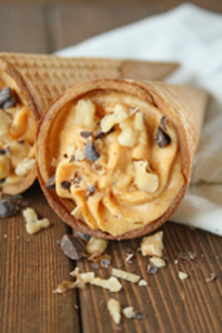 Pumpkin Cannoli Cones