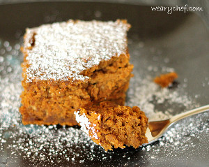 Three Ingredient Spiced Rum Pumpkin Cake