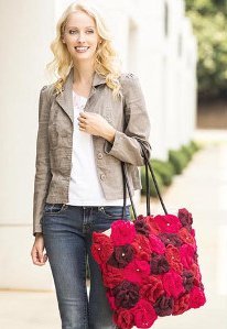 Smell the Roses Crochet Tote