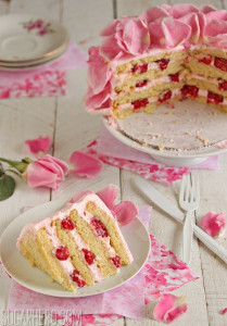 Petaled Raspberry-Rose Yellow Cake Recipe