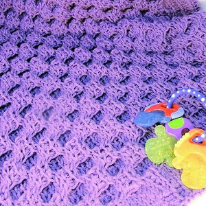 Lilac Love Crochet Baby Blanket