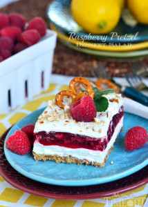 Raspberry Pretzel Salad