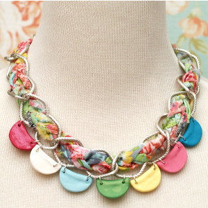 Creative and Colorful Clay Necklace