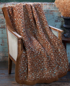 Diamond Lattice Crochet Afghan