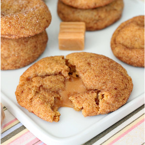 Unexpected Caramel Stuffed Pumpkin Cookies