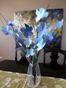 Shades of Blue DIY Paper Flowers
