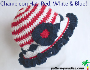 American Crochet Chameleon Hat