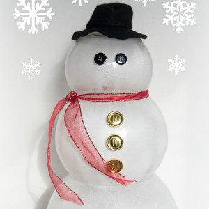 Lovely Glass Bowl Snowman