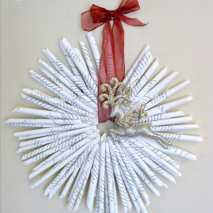 Individual Book Page Christmas Wreath