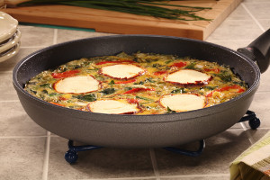 Summer Herbed Vegetable Frittata with Smoky Goat Cheese