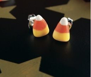 Clay Candy Corn Earrings