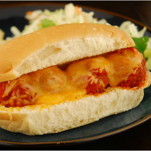 Homemade Subway Meatball Marinara Sub