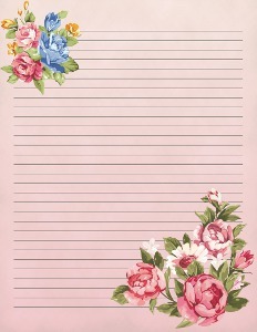 Free Printable Floral Stationery Paper Trail Design