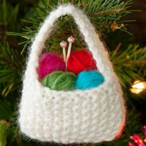 Insanely Cute Yarn Basket Ornament