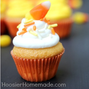 Homemade Candy Corn Cupcakes