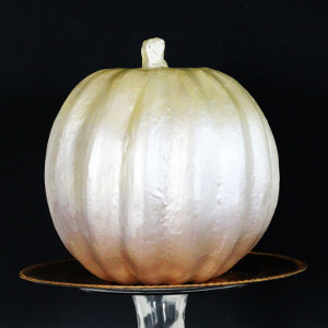 Gilded Ombre Fall Wedding Pumpkin