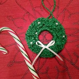 Tiny Tim Christmas Wreath Ornament