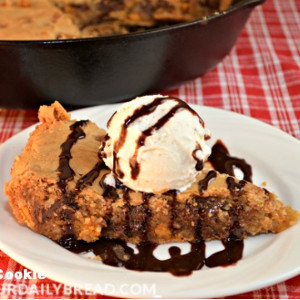 Best Butterscotch Toffee Skillet Cookie
