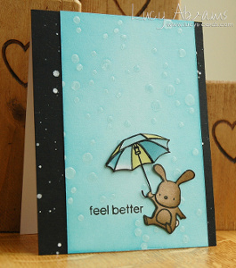 Bunny and Umbrella Feel Better Card