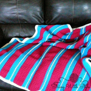 Striped Cotton Candy Afghan