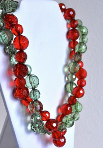 Christmas Red and Holiday Green Necklaces