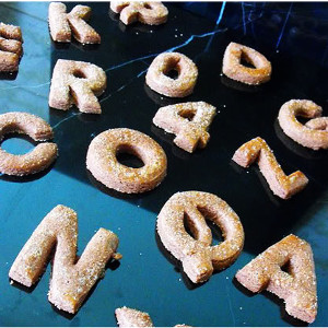 Chocolate and Cinnamon Alphabet Cookies