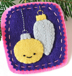 Silver and Gold Felt Ornament