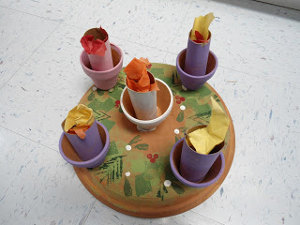 Fun Flower Pot Advent Wreath